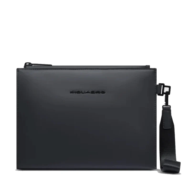 Pochette PIQUADRO in Tessuto Gommato Nero Linea Corner 2.0 Misura Media- AC6833C2OW