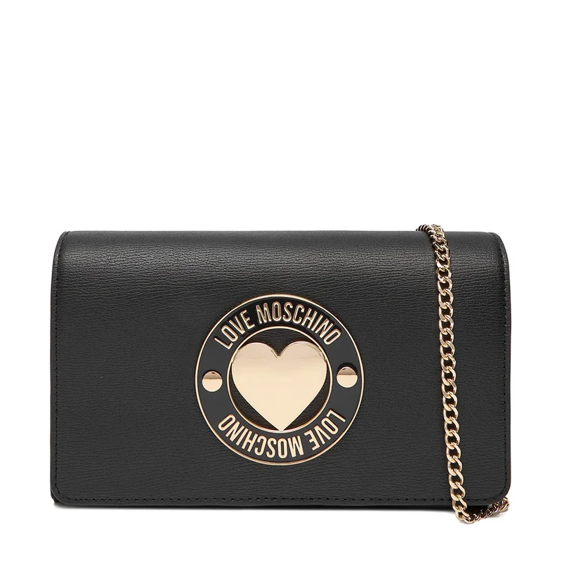 Clutch Donna con Tracolla LOVE MOSCHINO linea Cupid Nera con Logo