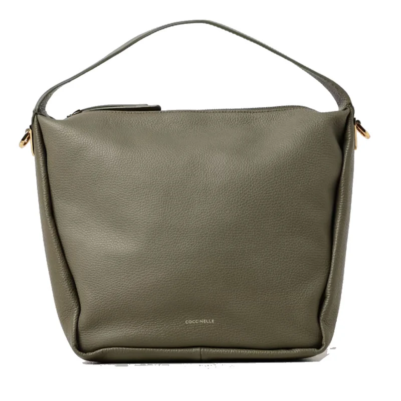 Borsa Donna Shopper a Spalla COCCINELLE in Pelle Linea Oliver colore Laurel Green