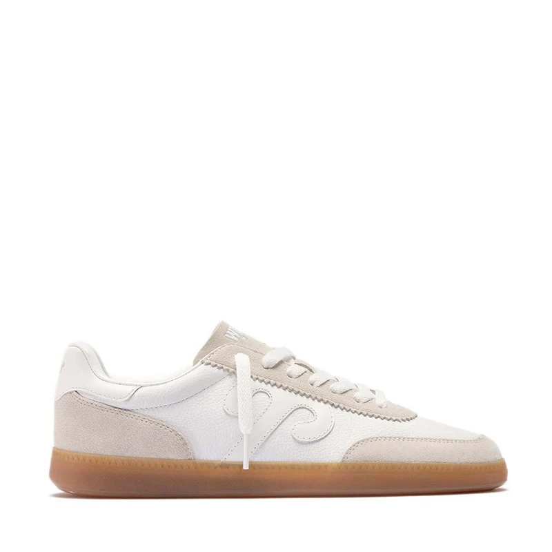 Sneakers Uomo WUSHU RUYI Gong 01 in Nappa e Camoscio Off White