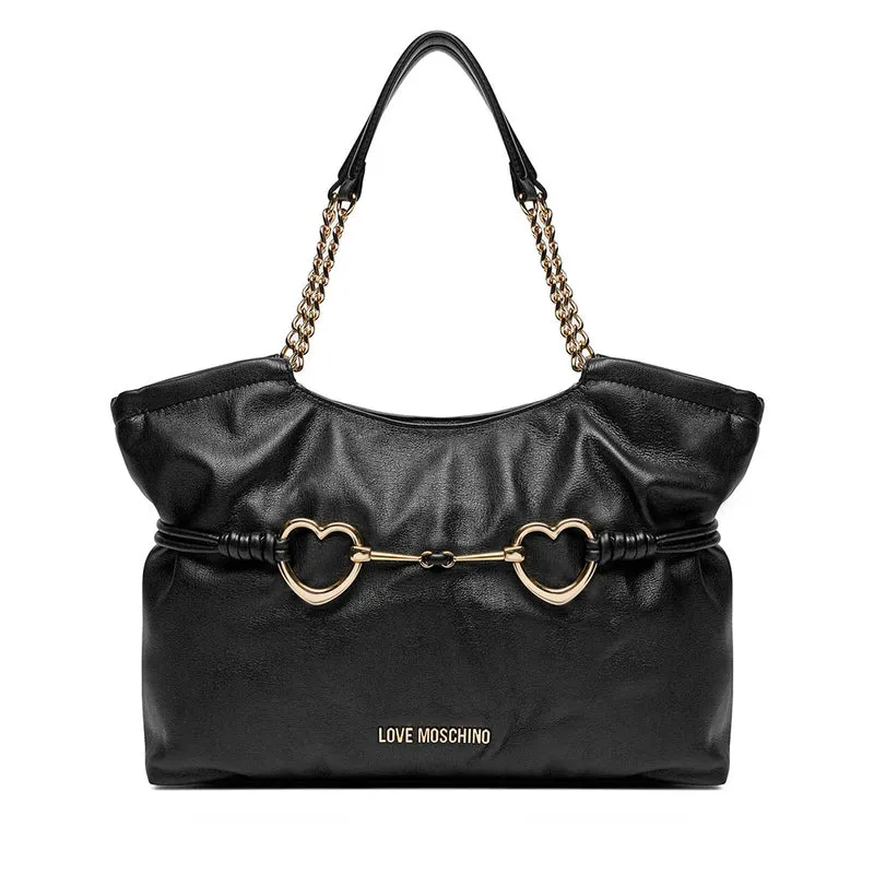 Shopping Bag Donna LOVE MOSCHINO linea Hearts Nero