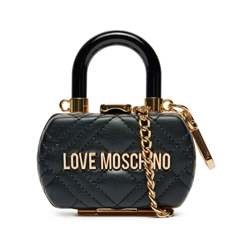 Mini Clutch a Bauletto LOVE MOSCHINO linea Quilted Trapuntato Nero