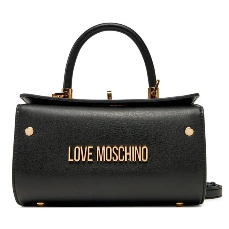 Bauletto Mini a Mano LOVE MOSCHINO linea Lettering Logo Nero