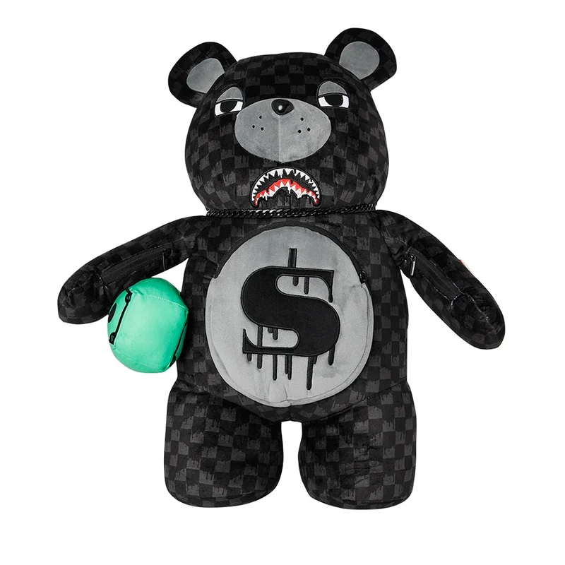 Zaino Teddy Bear SPRAYGROUND stampa Dripping Sharks in Paris Moneybear