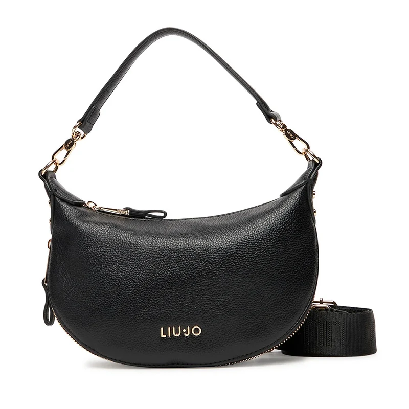 Hobo Bag Small con Tracolla LIU JO Better effetto Bottalato Nero