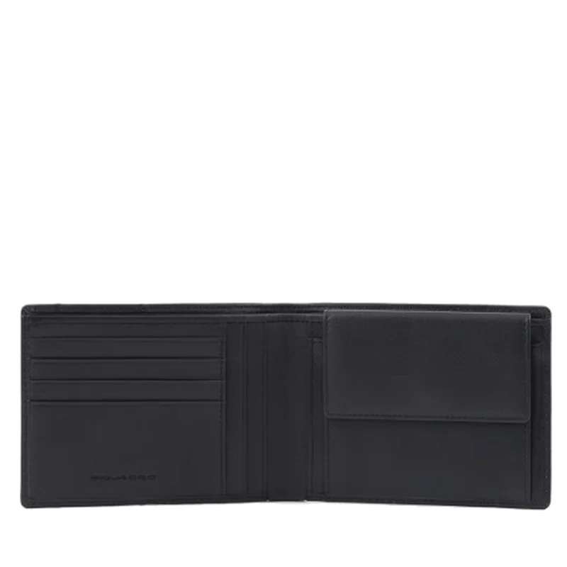 Portafoglio PIQUADRO Uomo con Portamonete In Pelle Colore Nero - PU257S123R