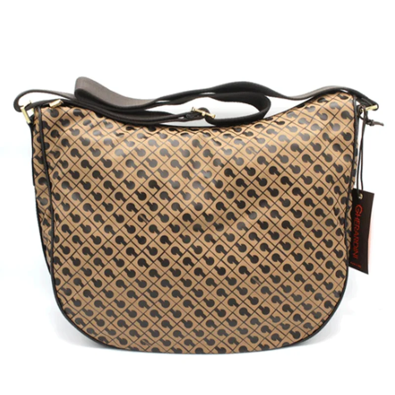 Borsa Donna Hobo a Tracolla GHERARDINI in Tessuto Softy Colore Toffee Misura Grande