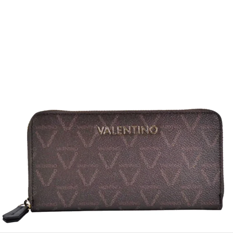 Portafoglio Donna VALENTINO BAGS Chiuso con Zip Linea Lady Re Colore Moro - Nero