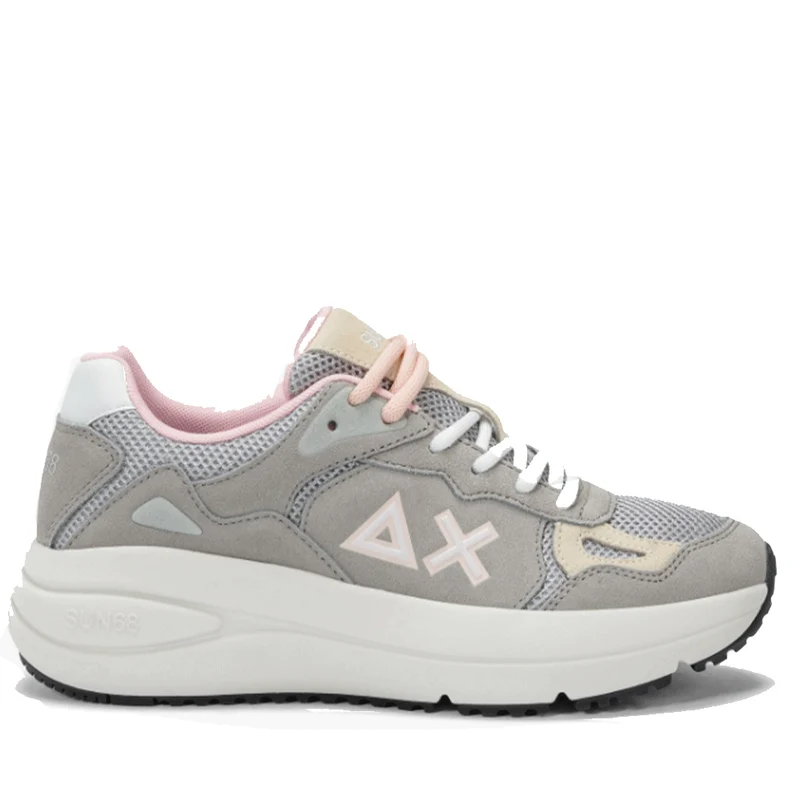 Scarpe Donna Sun68 Sneakers Venus Suede Grigio Chiaro - Z35219