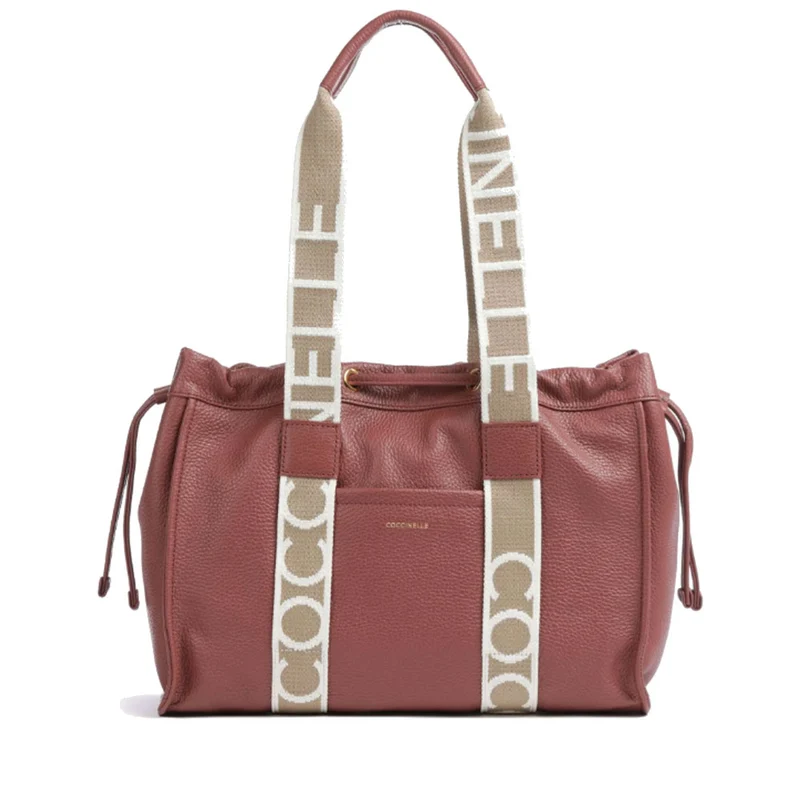 Borsa Donna a Spalla COCCINELLE in Pelle Linea 2Day Signature Medium colore Brandy