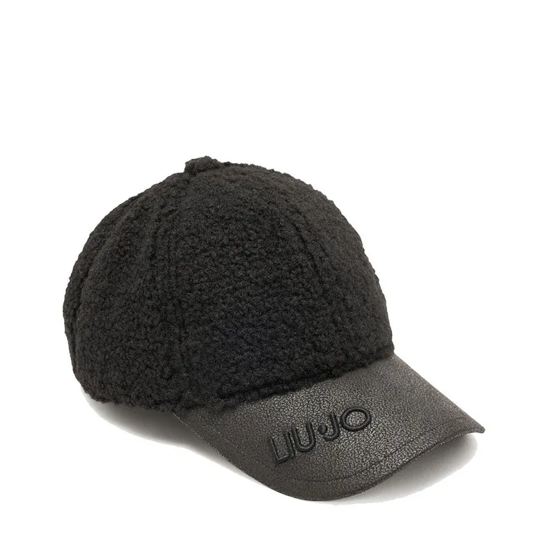 Cappello da Baseball Donna LIU JO in Eco Fur Nero