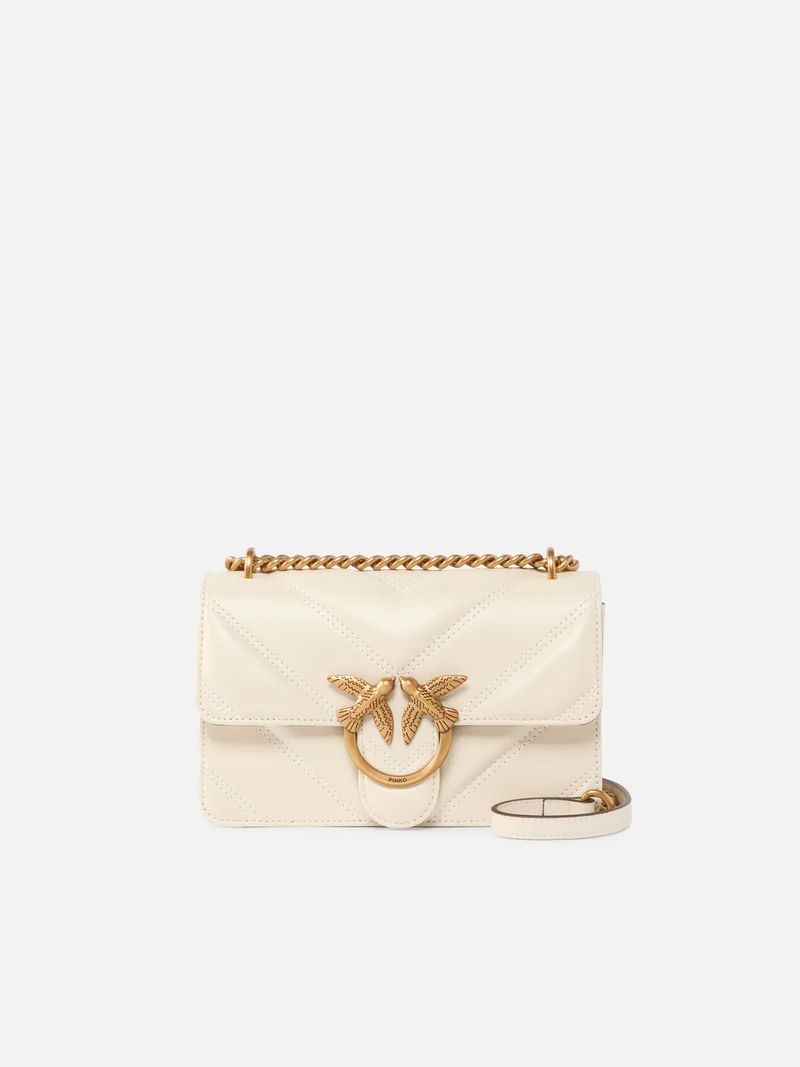 PINKO LOVE ONE MINI LIGHT DC SHEEP NAPPA BIG CHEVRON DS