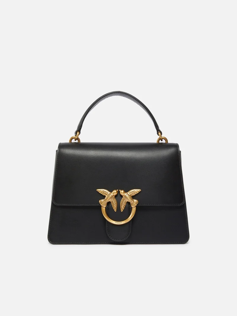PINKO LOVE ONE TOP HANDLE CLASSIC LIGHT VITELLO SETA