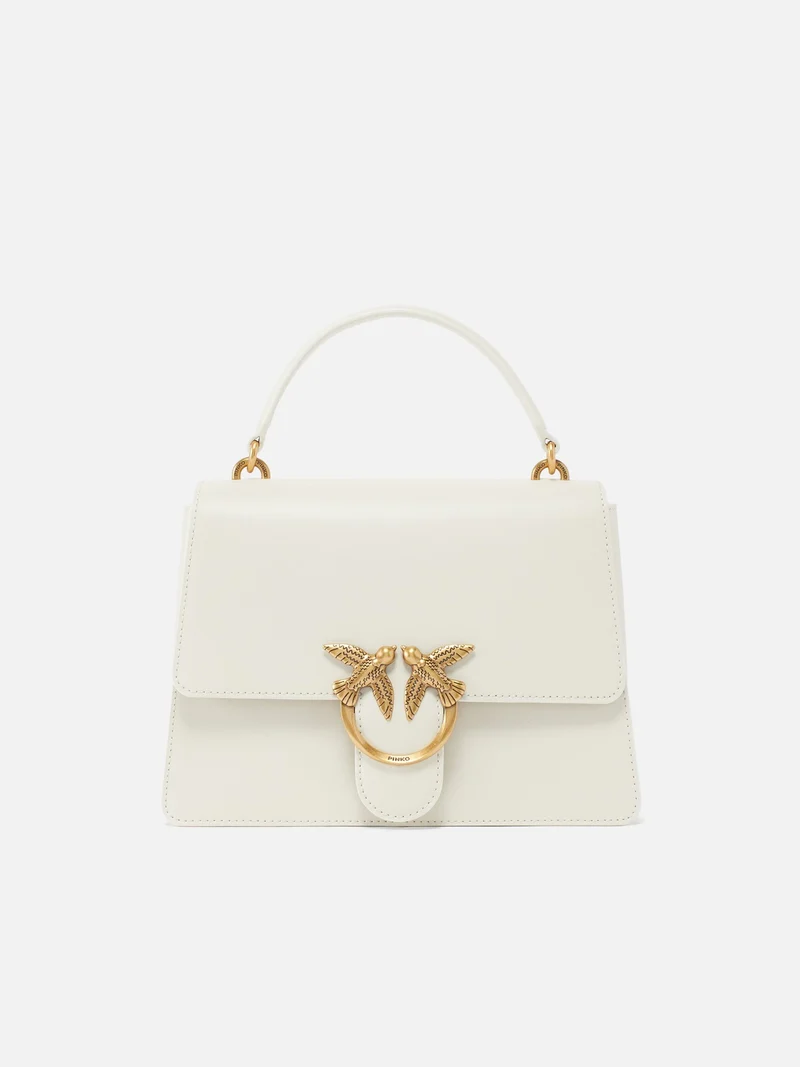 PINKO LOVE ONE TOP HANDLE CLASSIC LIGHT VITELLO SETA