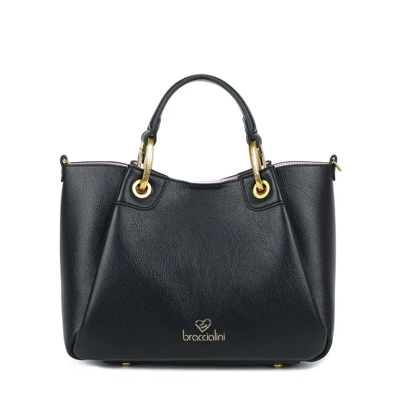 Borsa a Mano Media BRACCIALINI linea Amy Nero