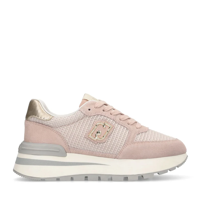 Sneakers Platform LIU JO Amazing 25 in Suede e Mesh Nude Light Gold