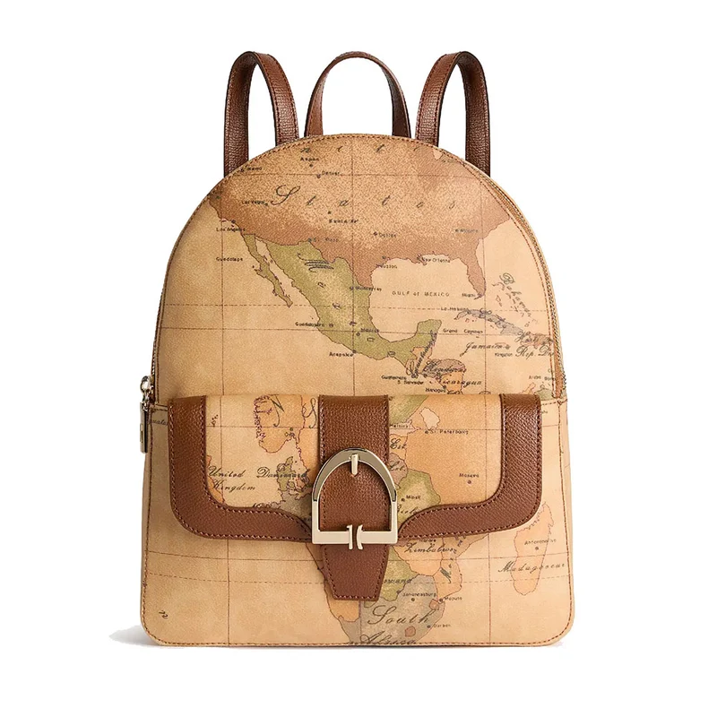Zaino Donna 1A Classe Alviero Martini linea Valley Geo colore Geo Classic e Castagna LD68