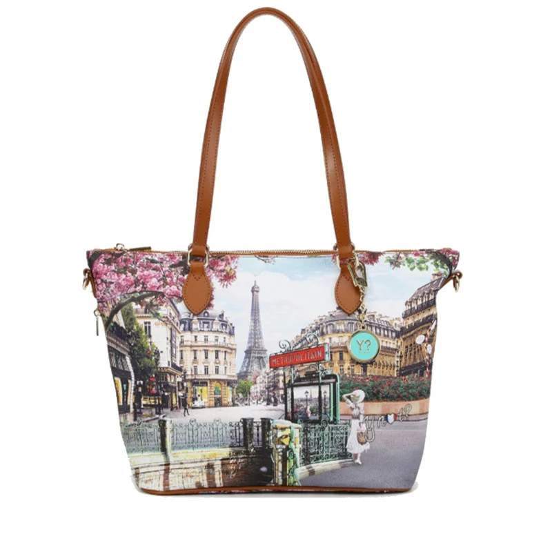 Borsa Donna a Spalla Y NOT YES-396 stampa Emily in Paris