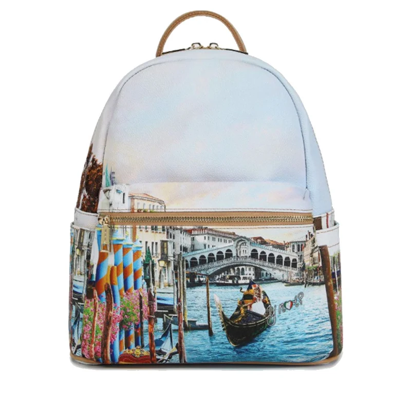 Zaino Donna Grande Y NOT con Tasca Esterna YES-381 Dream in Venice