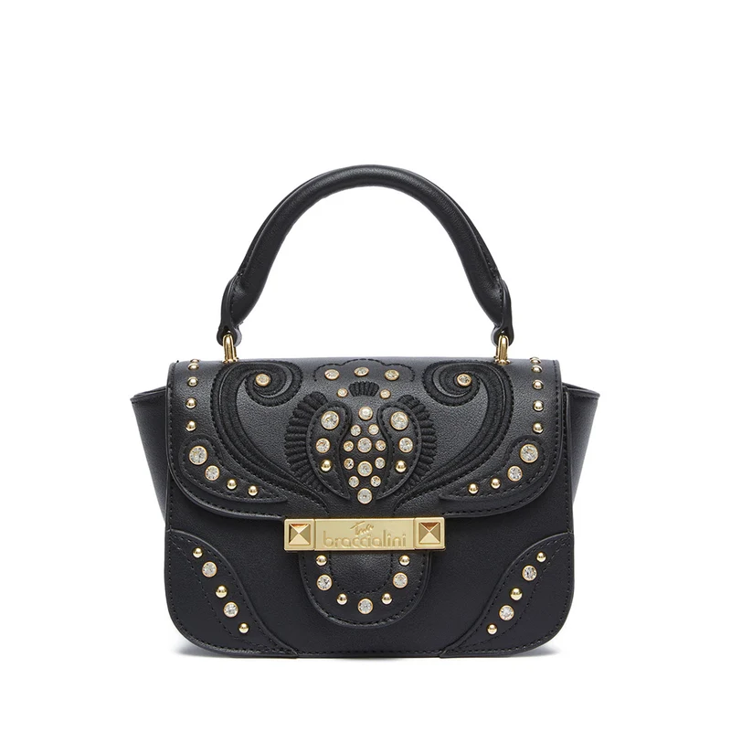 Borsa Donna a Mano BRACCIALINI linea Rock colore Nero