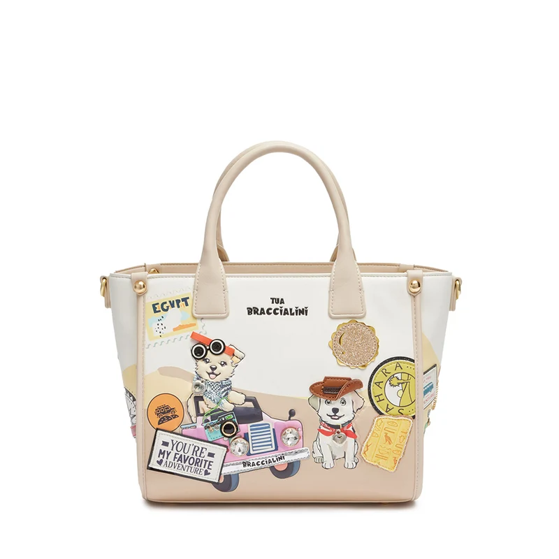 Borsa Donna a Mano BRACCIALINI linea Allround stampa Pets