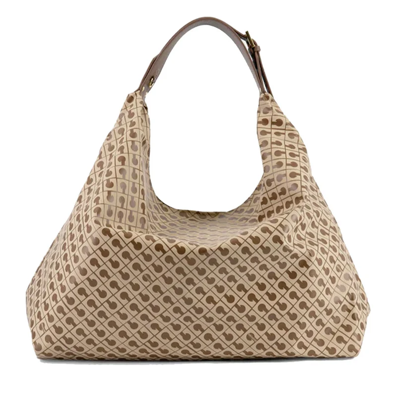 Borsa Donna a Spalla GHERARDINI linea Amazzonia in Tessuto Softy colore Tabacco - Burro