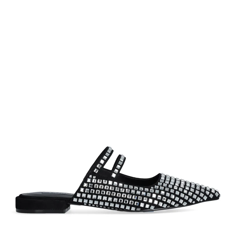 Sabot Donna LIU JO Viola 16 in Suede Nero con Strass