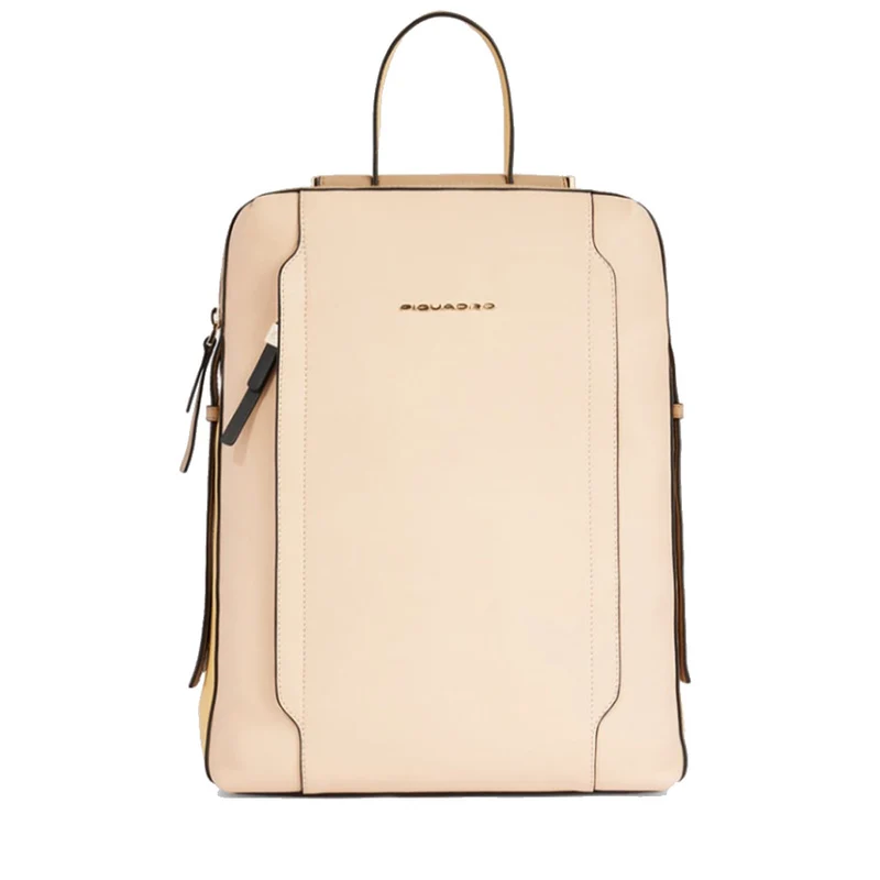 Zaino Donna PIQUADRO Porta Computer in Pelle Rosa - Giallo Linea Circle - CA4576W92
