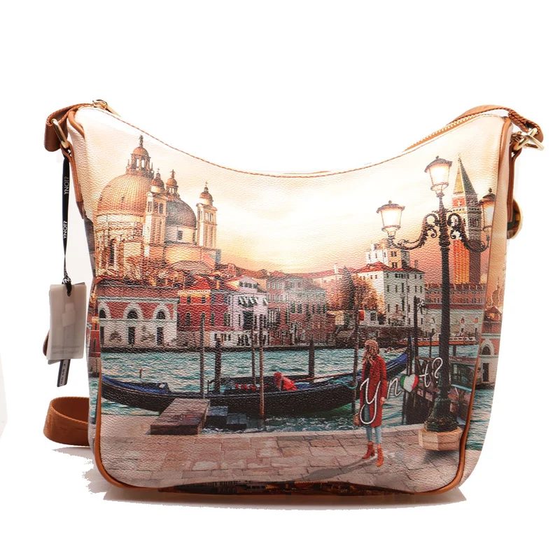 Borsa Donna Y NOT Hobo Large a Tracolla YES-606 Venice Sunset