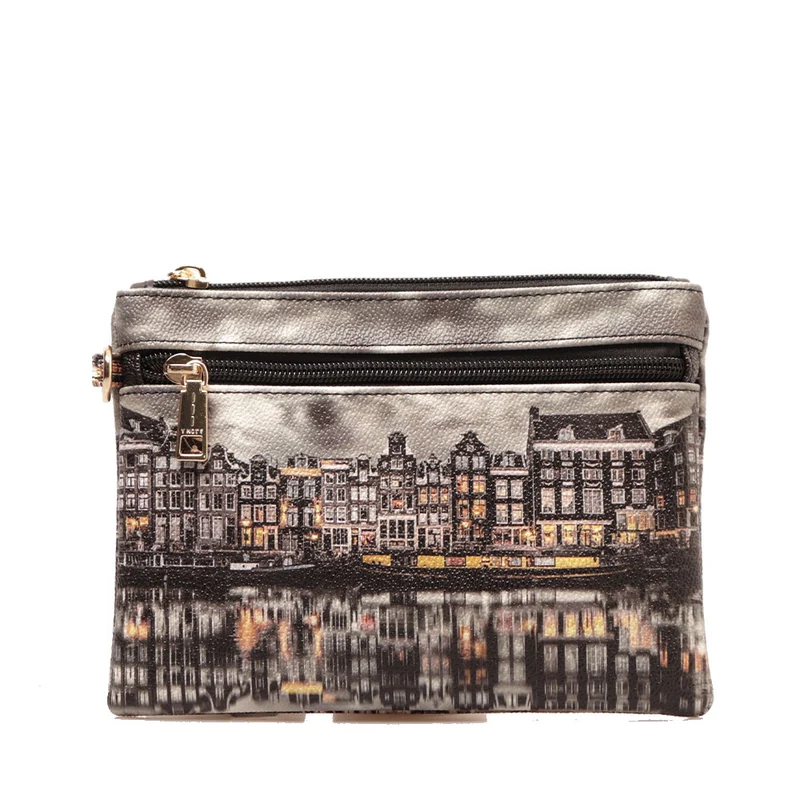 Pochette Donna con Zip Y NOT YES-342 Stampa Mirror