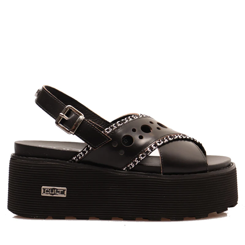Sandali Donna CULT Nancy 3891 in Pelle Traforata Nera