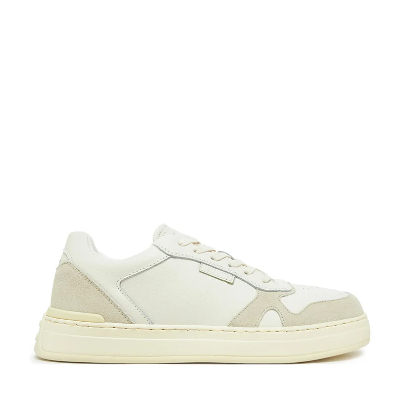 Sneakers Uomo LIU JO Boy 02 in Pelle Bottalata Off White