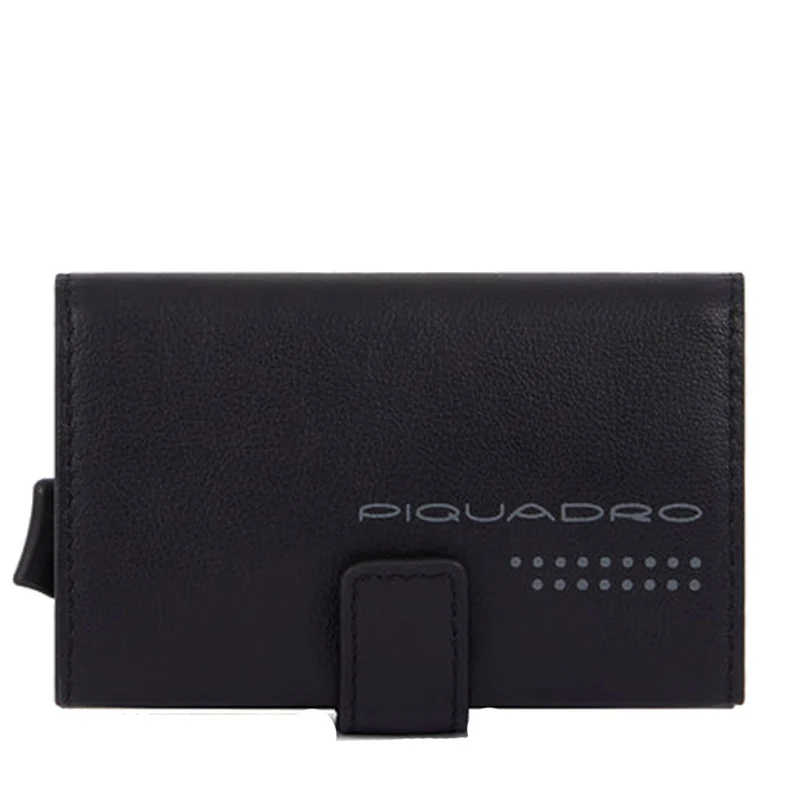Porta carte di credito in metallo PIQUADRO Urban in Pelle Nero PP5649UB00R