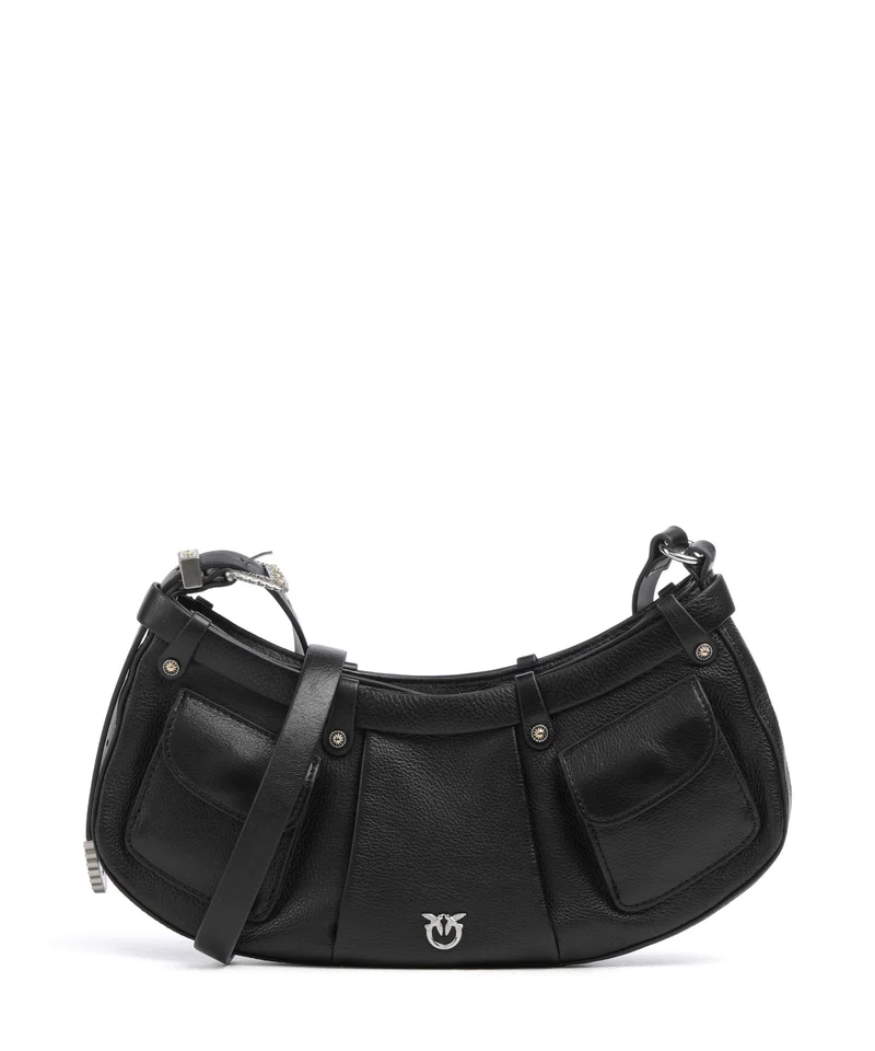 Pinko Pocket Mini Borsa a spalla nero limousine/mix gold