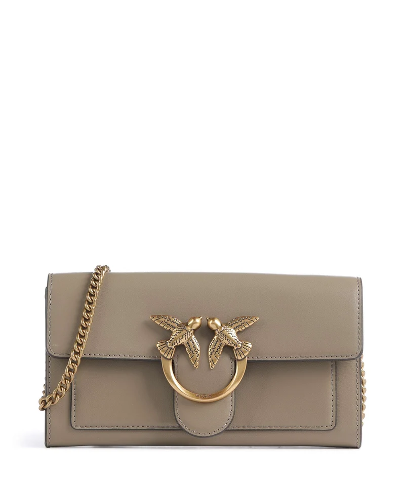 Pinko Love One Portafoglio grigio talpa/antique gold