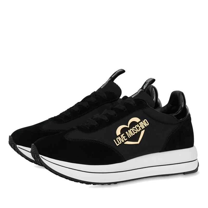 Scarpe Donna LOVE MOSCHINO Sneakers linea Daily Running in Nylon colore Nero