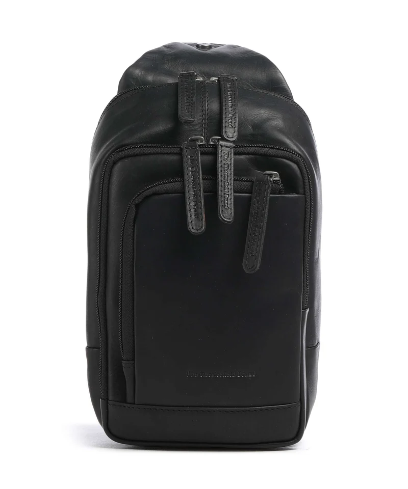 The Chesterfield Brand Wax Pull Up Cow Riga Borsa sling black