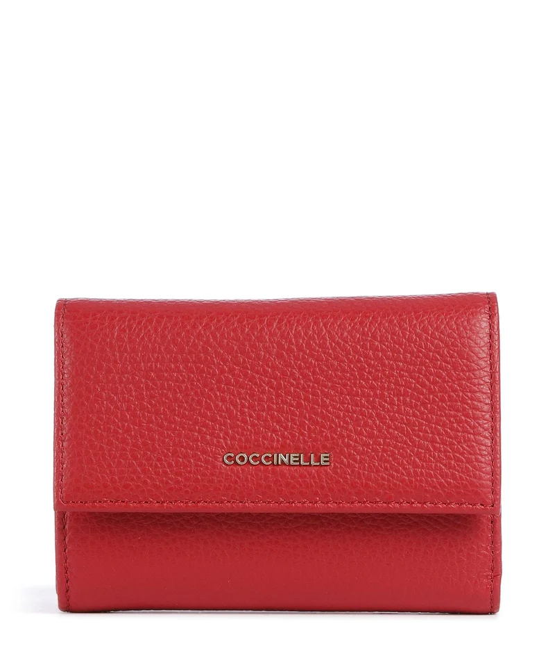 Coccinelle Metallic Soft Portafoglio scarlet