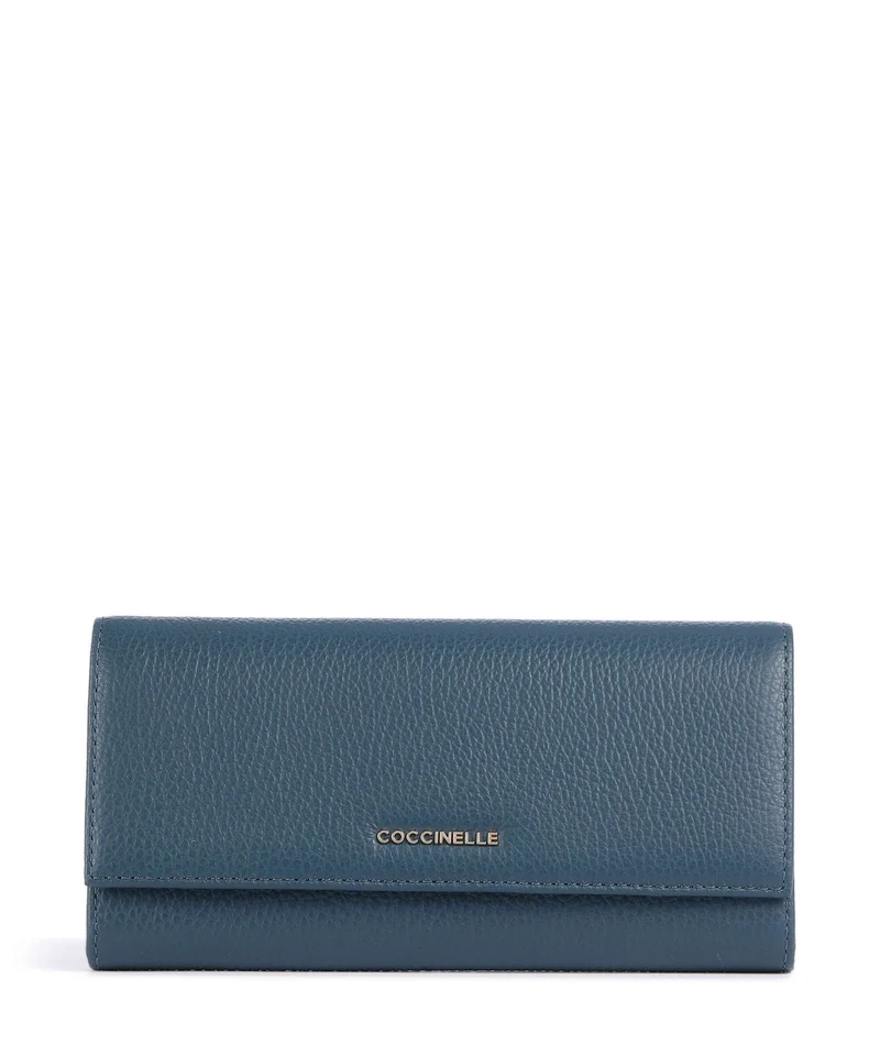 Coccinelle Metallic Soft Portafoglio deep blue
