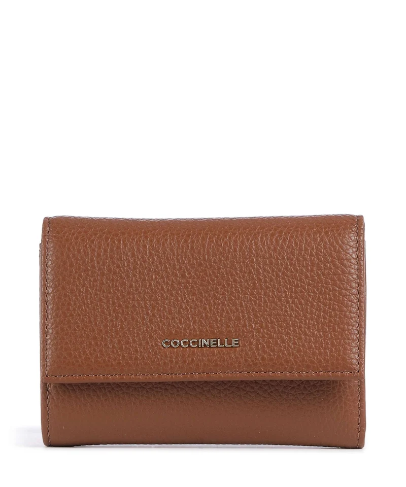Coccinelle Metallic Soft Portafoglio cognac