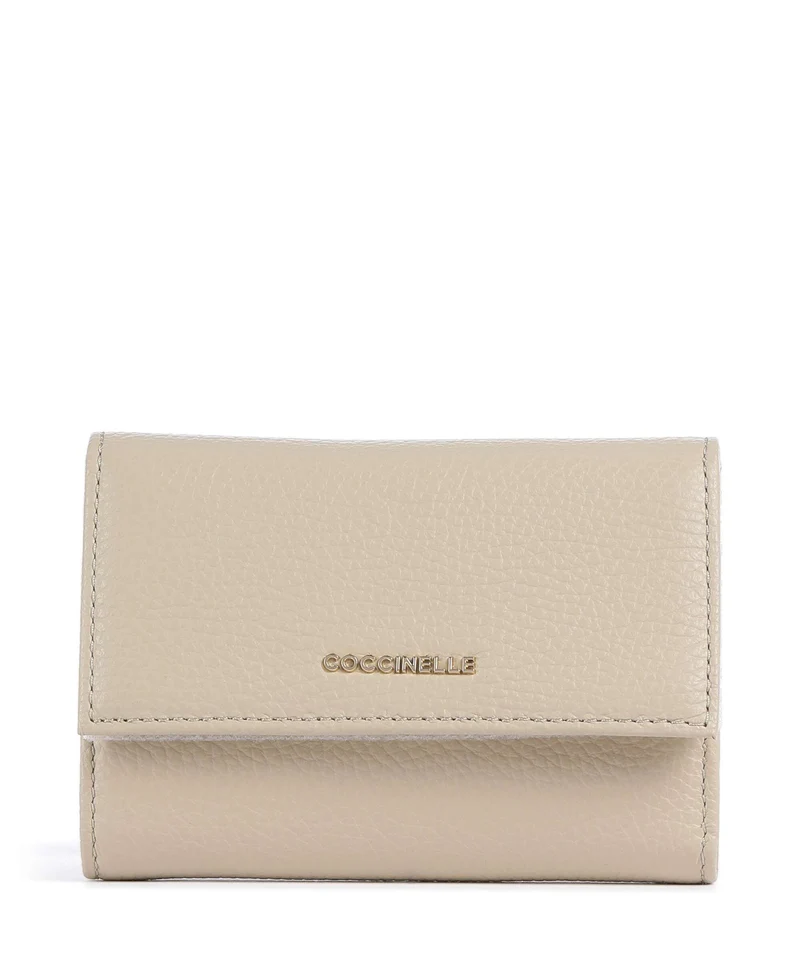 Coccinelle Metallic Soft Portafoglio sandshell