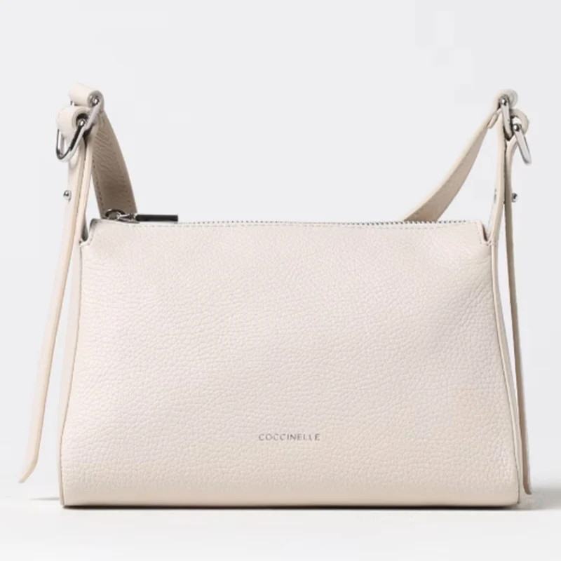 Borsa Donna a Tracolla COCCINELLE in Pelle linea Bishop colore Lambskin White