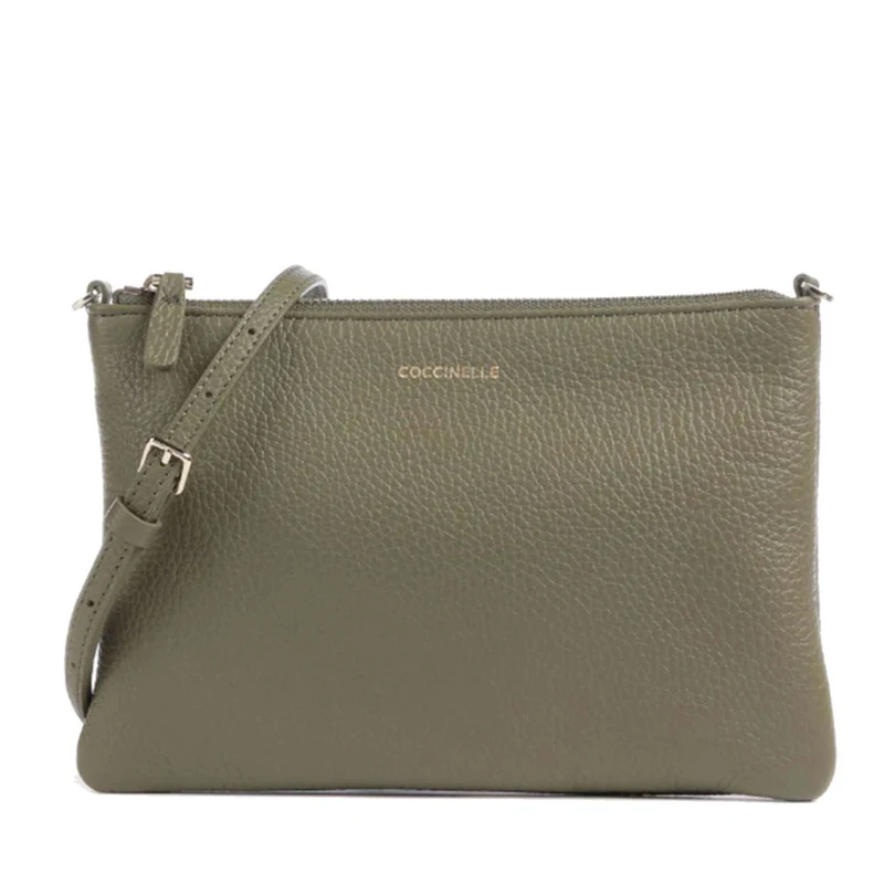 Borsa Donna a Tracolla COCCINELLE in Pelle Laurel Green Linea Best Small