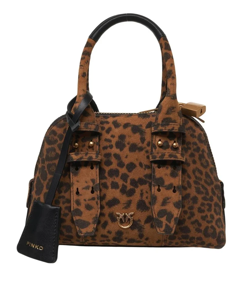PINKO BOWLING BAG ZIP MINI SUEDE STA
