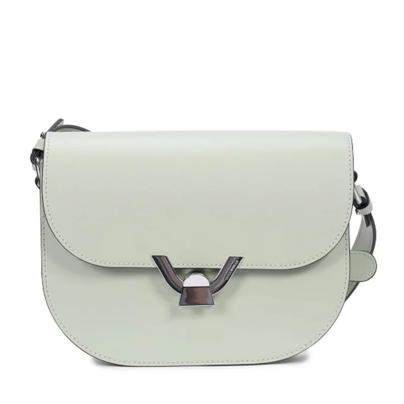 Borsa Donna a Tracolla COCCINELLE in Pelle Liscia Celadon Green linea Dew Cowhide Small