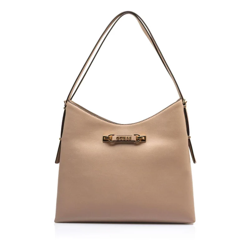 Borsa Donna Hobo a Spalla GUESS Linea Lefia colore Simply Taupe