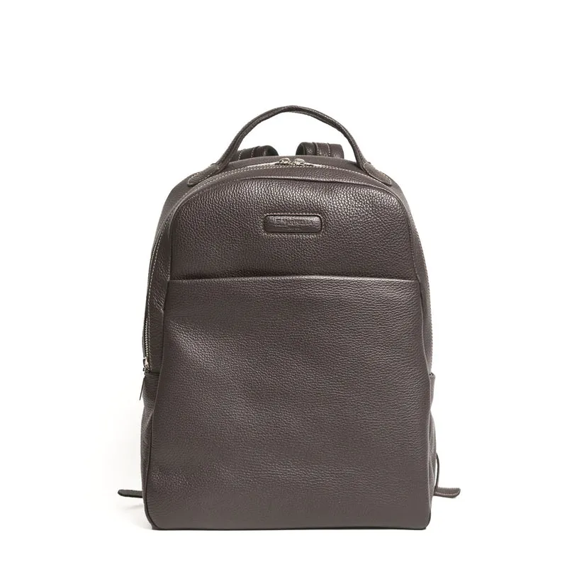 BACKPACK IN DARK BROWN LEATHER