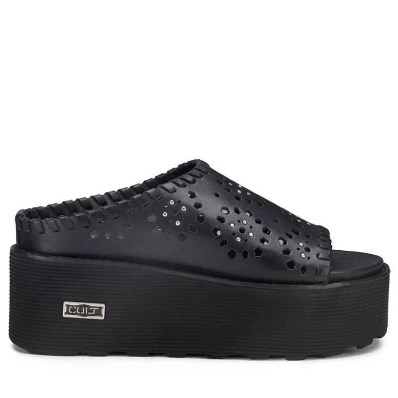 Ciabatte Donna CULT Nancy 3457 in Pelle Traforata Colore Nero