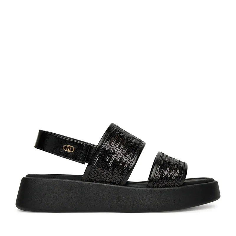Sandali Platform LIU JO Amber 01 con Paillettes colore Nero