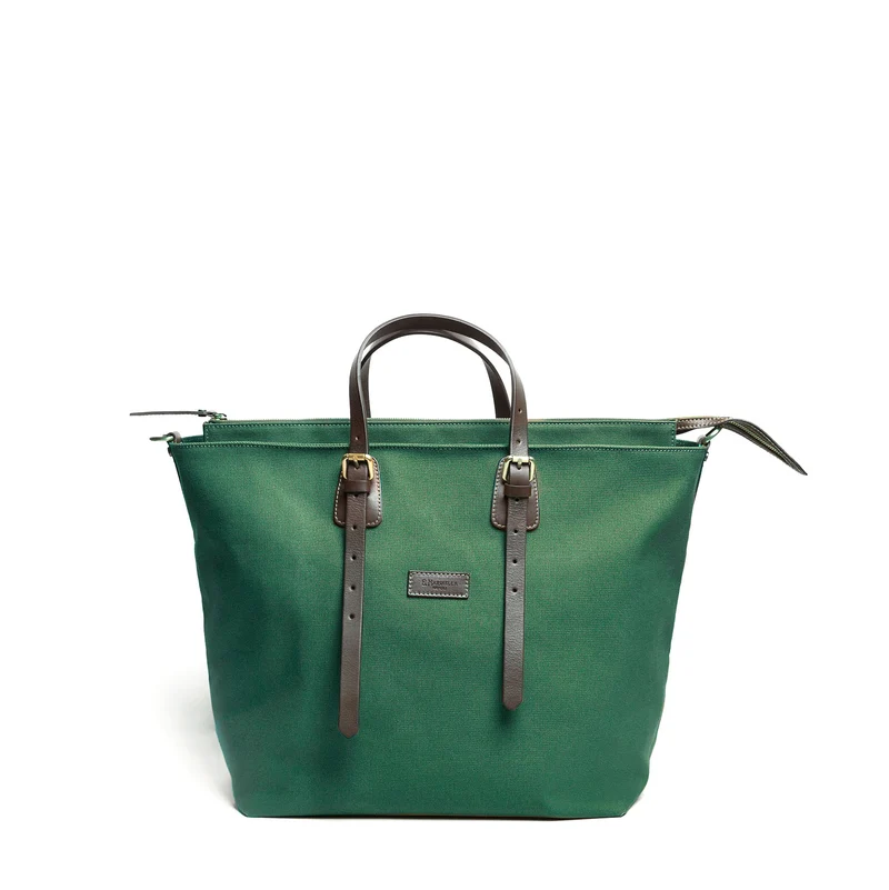DARK GREEN CANVAS WEEKEND BAG